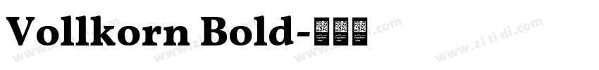 Vollkorn Bold字体转换